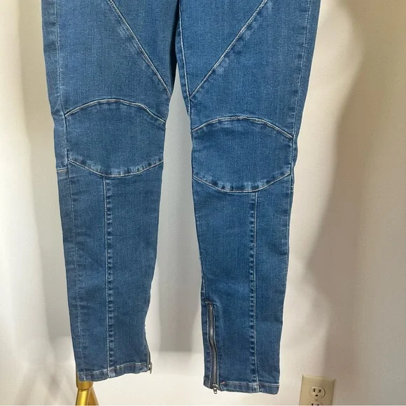 NWT Free People Bella Moto Mid Rise Skinny Jeans - Picture 3 of 9